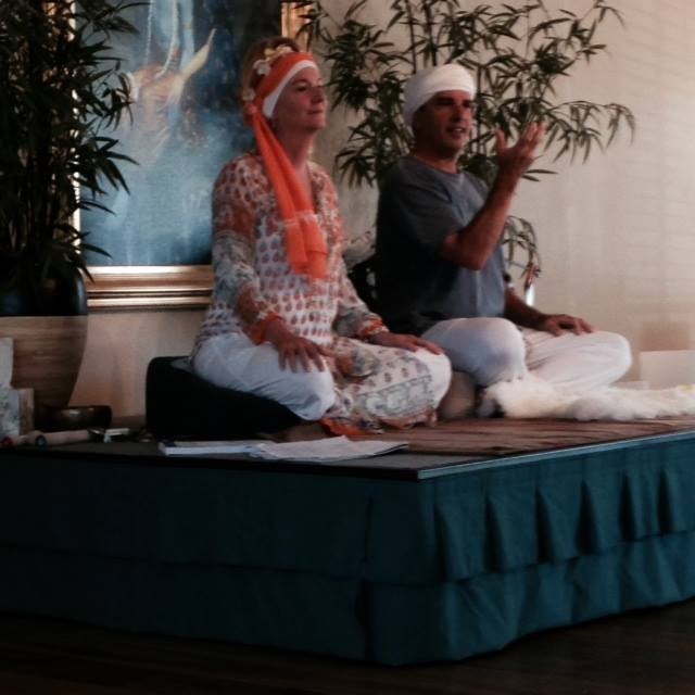 Mahanraj Kaur & Mahanraj Singh teaching at Great Divine Flow Yoga Studio in Vista, California